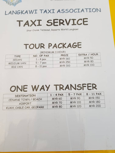 Langkawi Taxi Preis